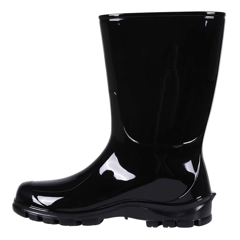 Asgard Women's Mid Calf Rain Boots Short Rubber Boots Waterproof Garden Shoes for Ladies Black 36 (6) - Image 4